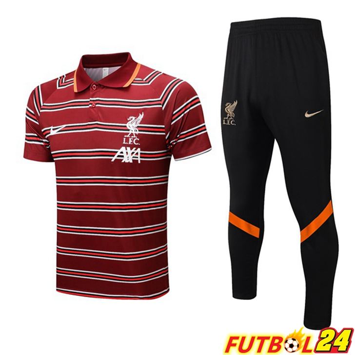 Camiseta Polo FC Liverpool + Pantalones Rojo 2022/2023