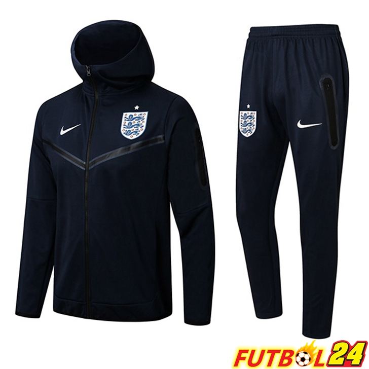 Chaqueta Con Capucha Chandal Futbol Inglaterra Azul Royal 2022/2023
