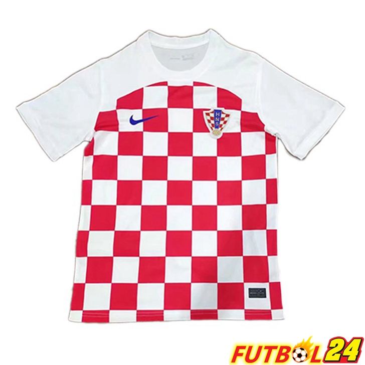 Camiseta Croacia Primera Blanco Rojo Version Leak Copa Del Mundo 2022