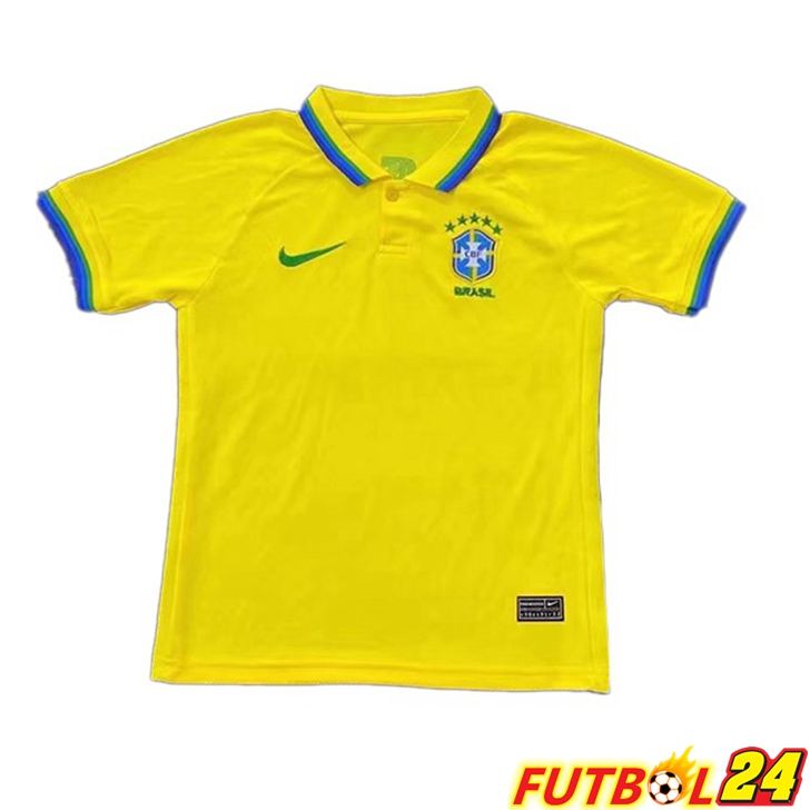 Camiseta Brasil Primera Amarillo Version Leak Copa Del Mundo 2022