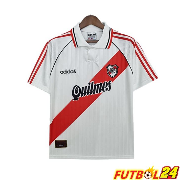 Camisetas De Futbol River Plate Retro Primera Blanco Rojo 1995-1996