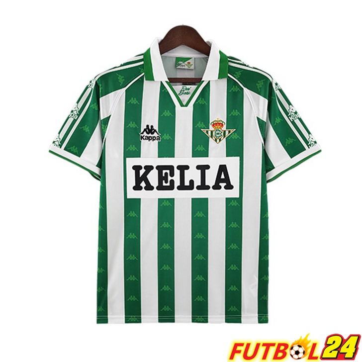 Camisetas De Futbol Real Betis Retro Primera Verde Blanco 1996-1997