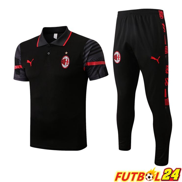 Camiseta Polo AC Milan + Pantalones Negro 2022/2023