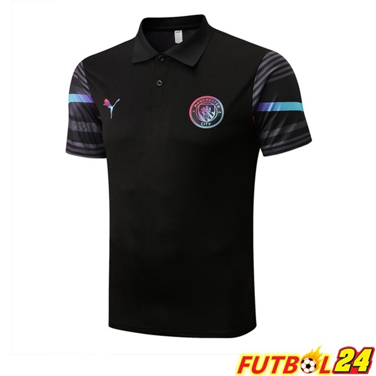 Camiseta Polo Manchester City Negro 2022/2023