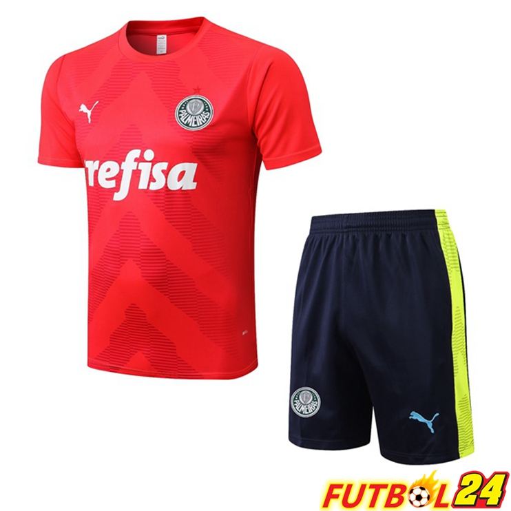 Camiseta Entrenamiento Palmeiras + Cortos Rojo 2022/2023