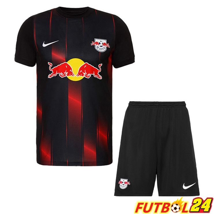 Camisetas De Futbol RB Leipzig Ninos Tercera Negro 2022/2023