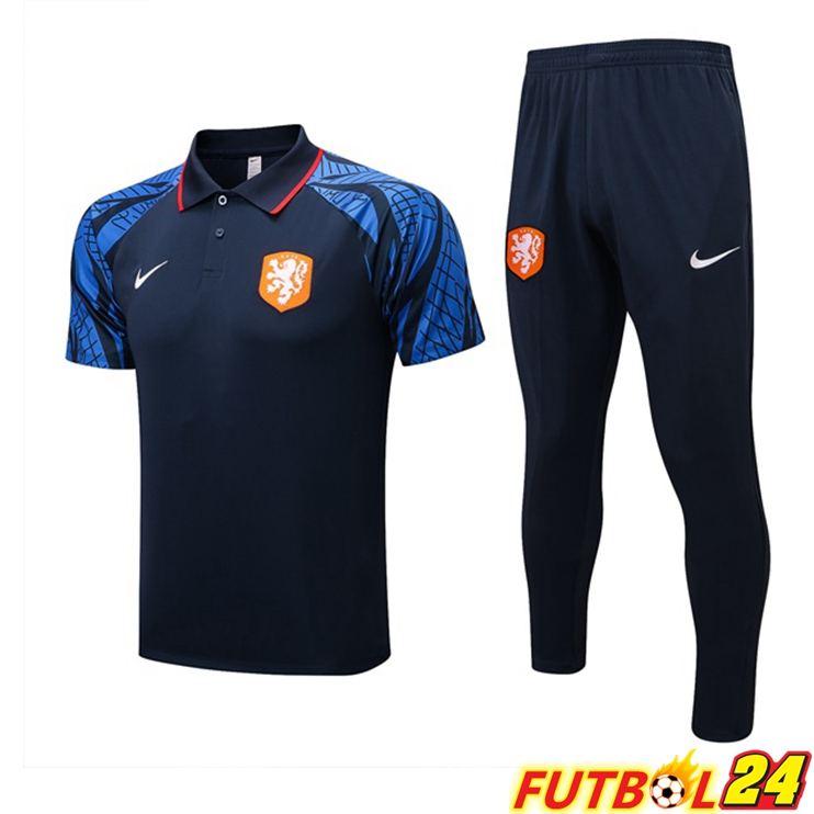 Camiseta Polo Países Bajos + Pantalones Azul Real 2022/2023