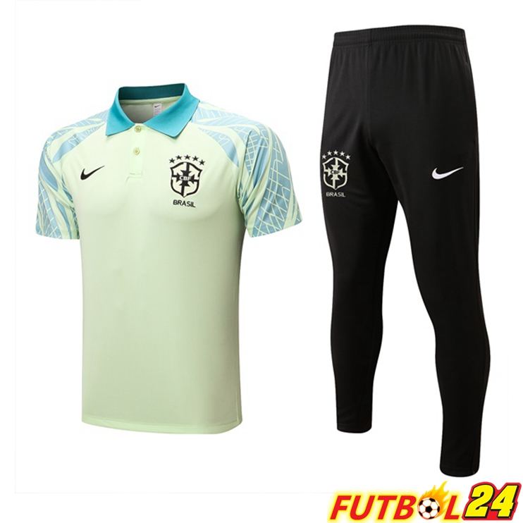 Camiseta Polo Brasil + Pantalones Verde 2022/2023