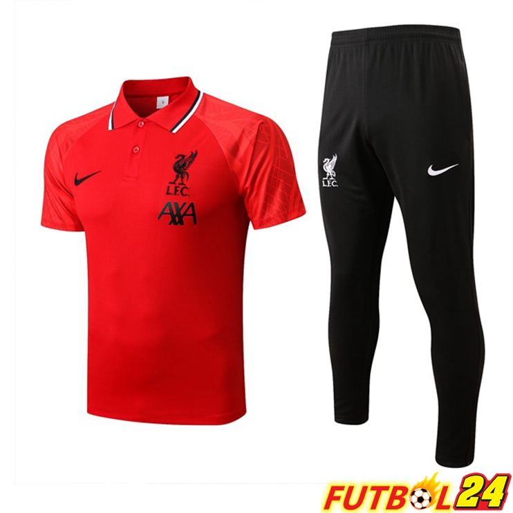 Camiseta Polo FC Liverpool + Pantalones Rojo 2022/2023