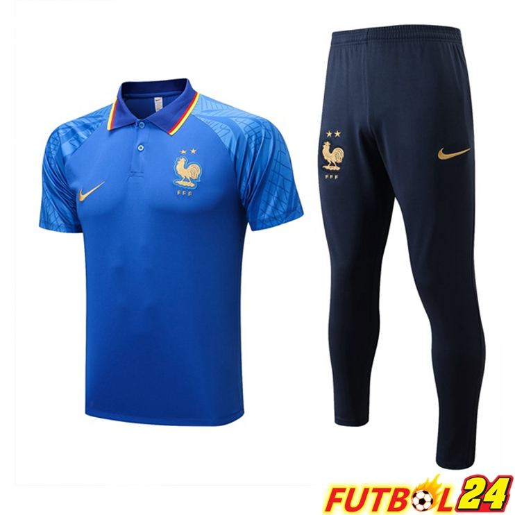 Camiseta Polo Francia + Pantalones Azul 2022/2023