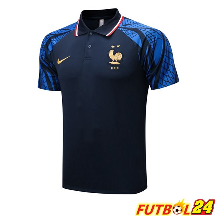 Camiseta Polo Francia Azul Real 2022/2023