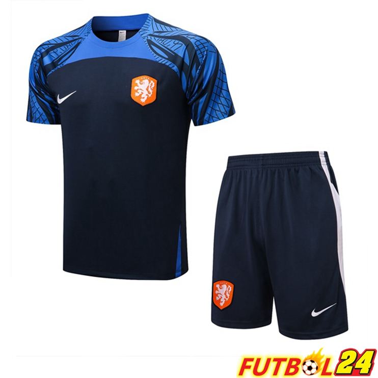 Camiseta Entrenamiento Países Bajos + Cortos Azul Real 2022/2023