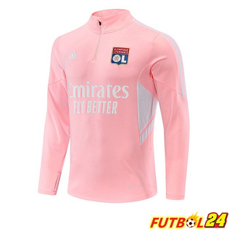 Sudadera De Entrenamiento Lyon OL Rosa 22/23