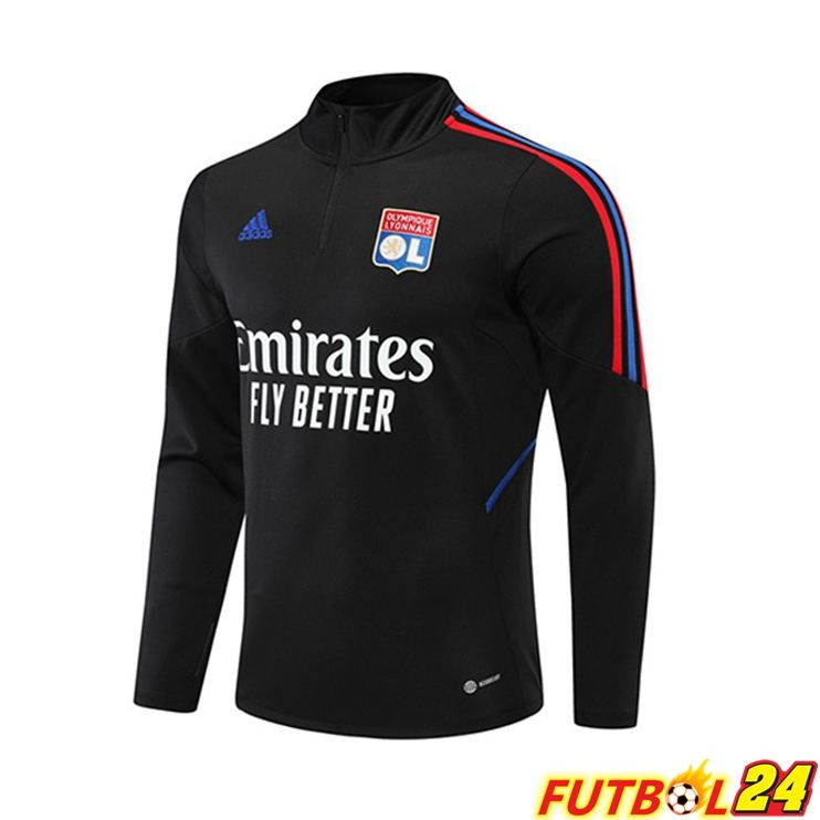 Sudadera De Entrenamiento Lyon OL Negro 22/23