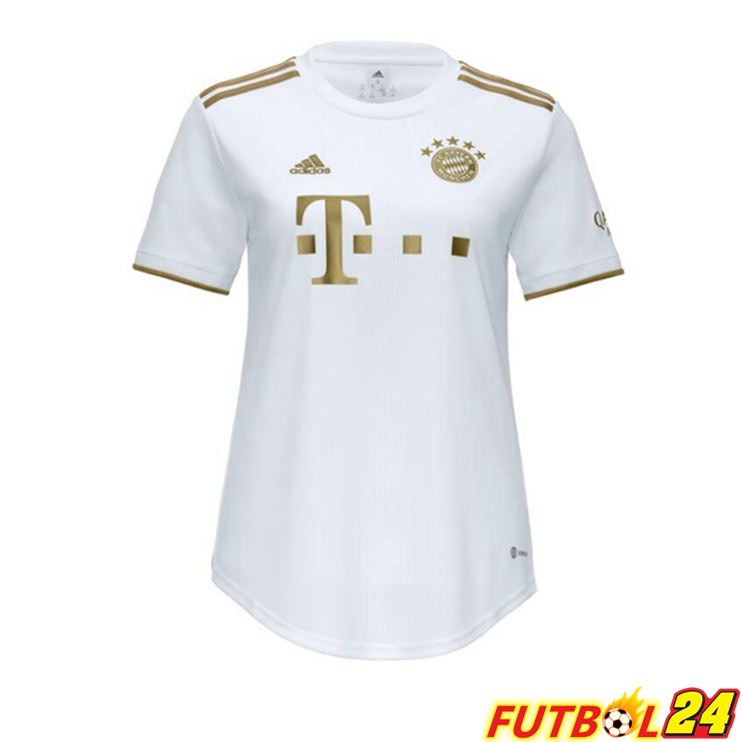 Camisetas De Futbol Bayern Munich Mujer Segunda Blanco 22/23