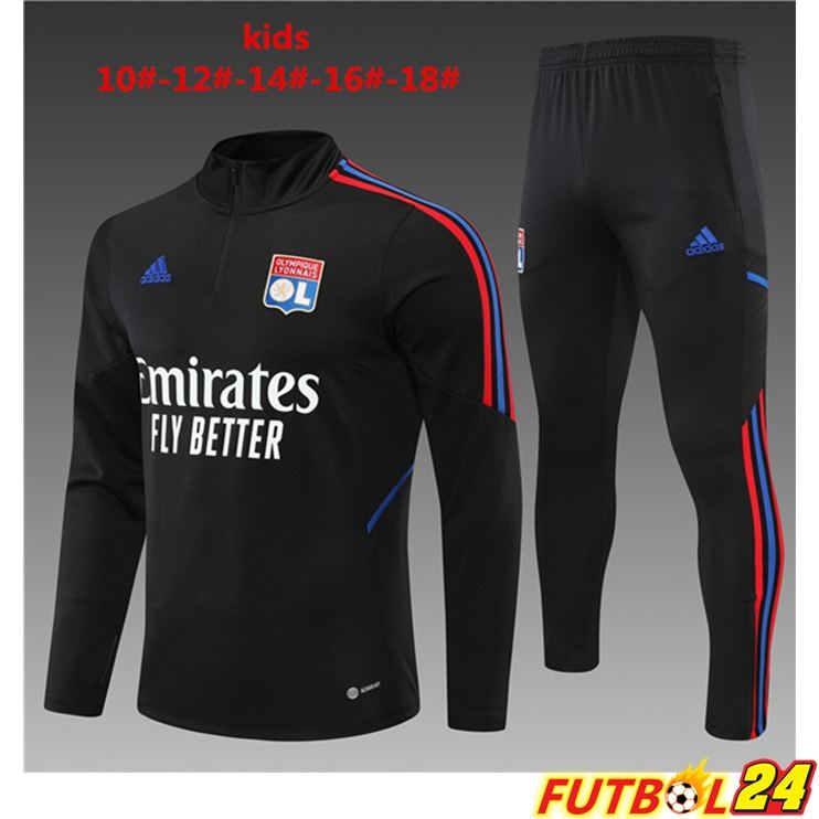 Chandal Futbol Lyon OL Niño Negro 22/23