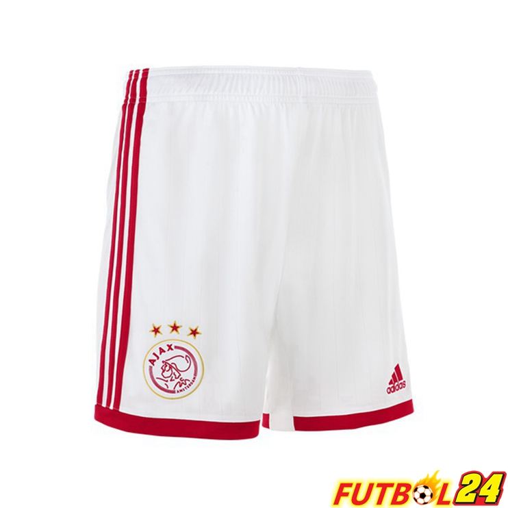Cortos De Futbol AFC Ajax Primera Blanco Roja 22/23
