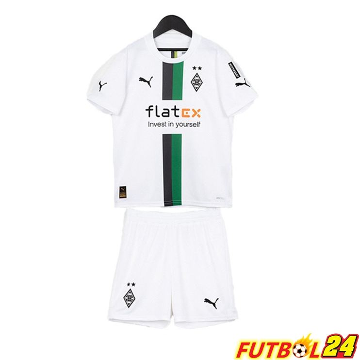 Camisetas De Futbol Monchengladbach Niño Primera Blanco 22/23