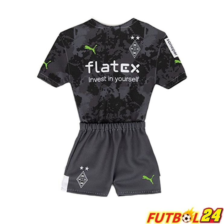Camisetas De Futbol Monchengladbach Niño Tercera Negro 22/23