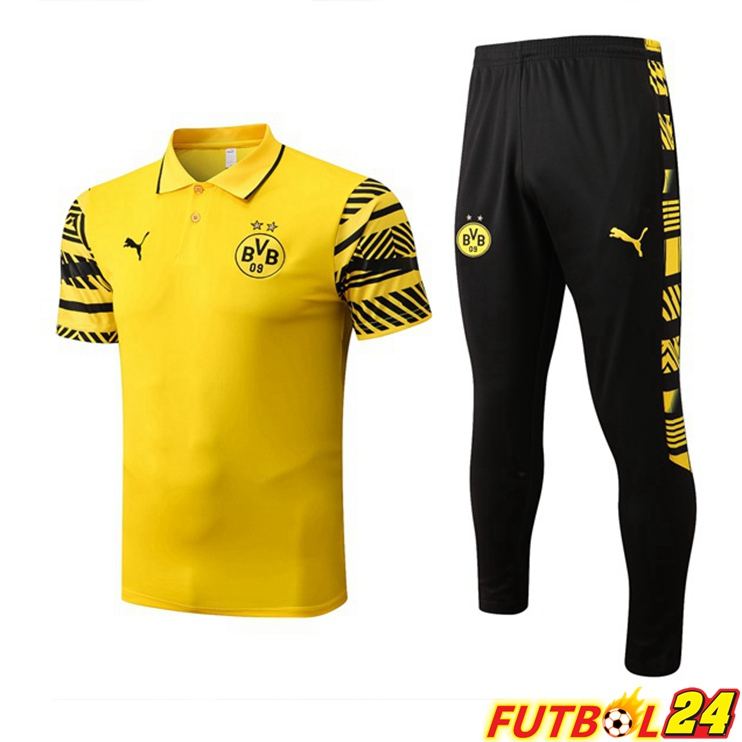 Camiseta Polo Dortmund BVB + Pantalones Amarillo 22/23