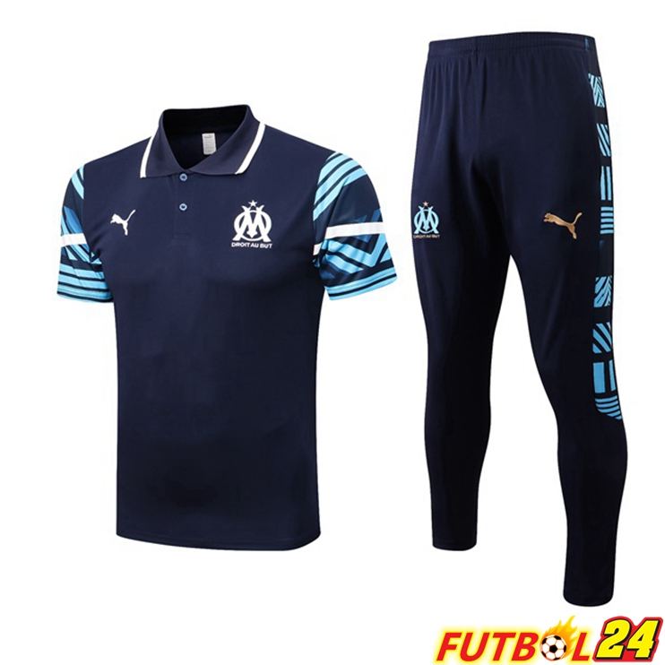 Camiseta Polo Marsella OM + Pantalones Azul Royal 22/23
