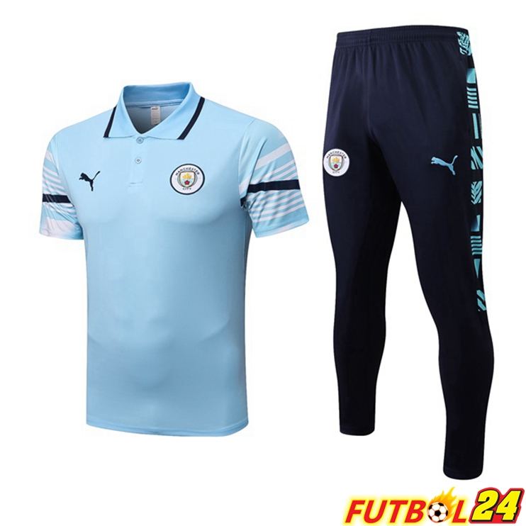 Camiseta Polo Manchester City + Pantalones Azul 22/23