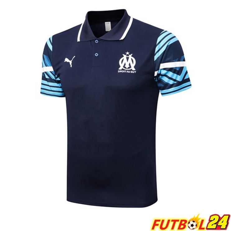 Camiseta Polo Marsella OM Azul Royal 22/23