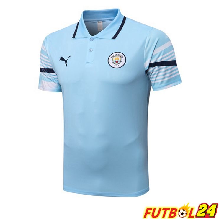 Camiseta Polo Manchester City Azul 22/23