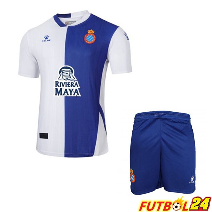 Camisetas De Futbol FC RCD Espanyol Niño Tercera Azul Blanco 22/23