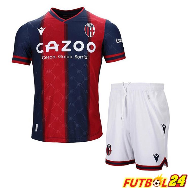 Camisetas De Futbol Bologna Niño Primera Roja Azul 22/23