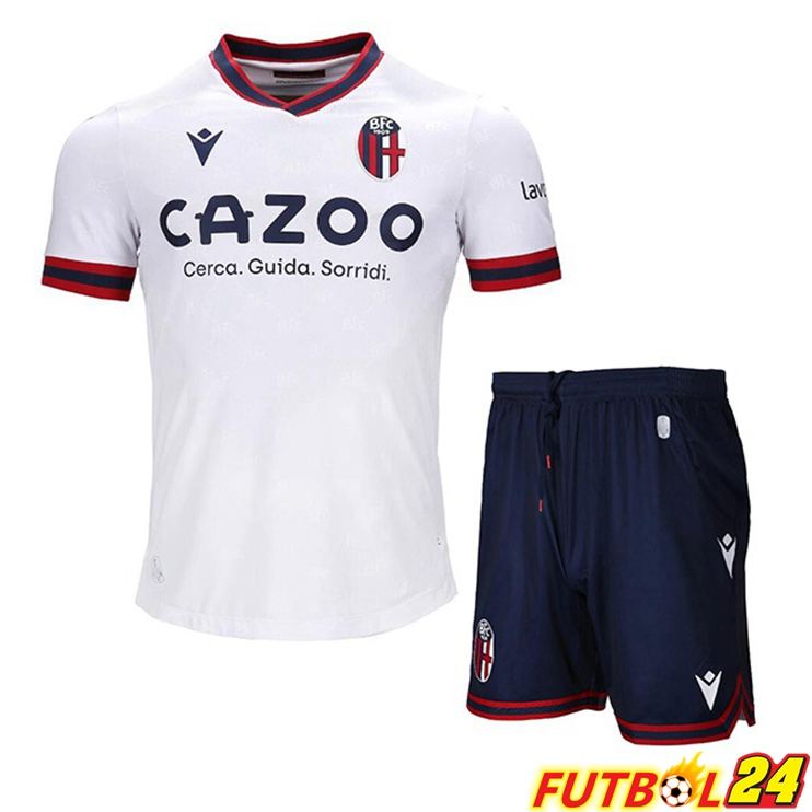 Camisetas De Futbol Bologna Niño Segunda Blanco 22/23