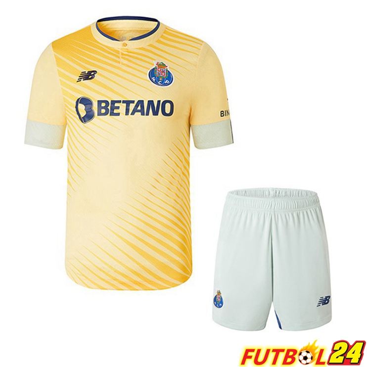 Camisetas De Futbol FC Porto Niño Segunda Amarillo 22/23