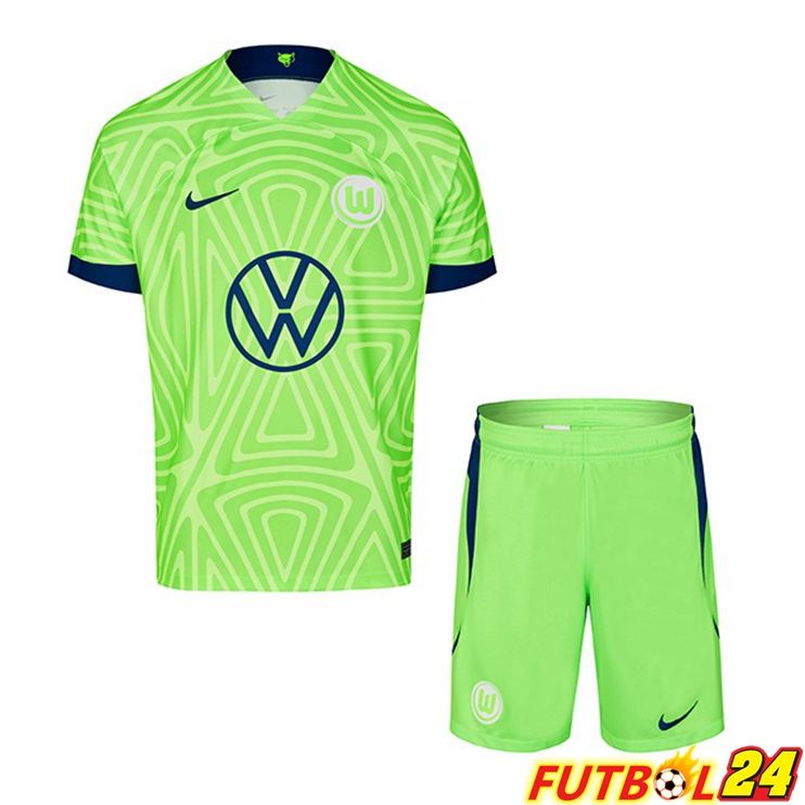 Camisetas De Futbol Vfl Wolfsburg Niño Primera Verde 22/23