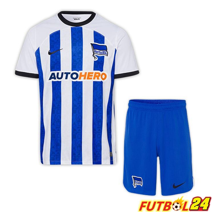 Camisetas De Futbol Hertha BSC Niño Primera Azul Blanco 22/23