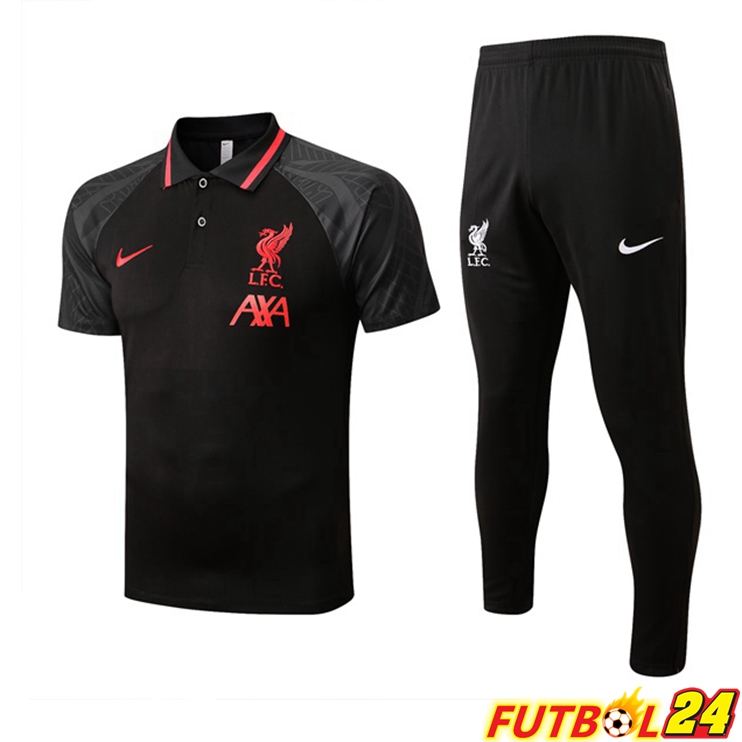 Camiseta Polo FC Liverpool + Pantalones Negro 22/23