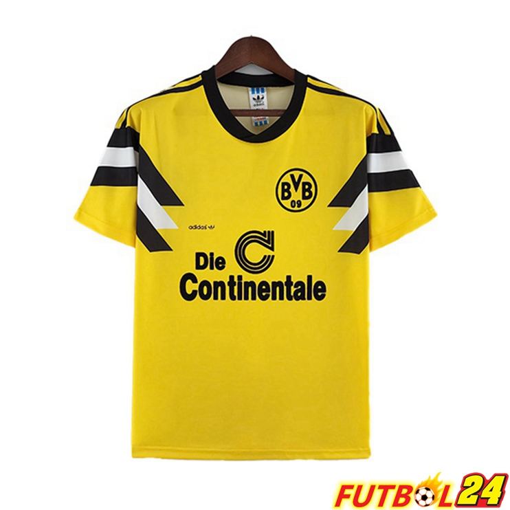 Camisetas De Futbol Dortmund BVB Retro Primera Amarillo 1989