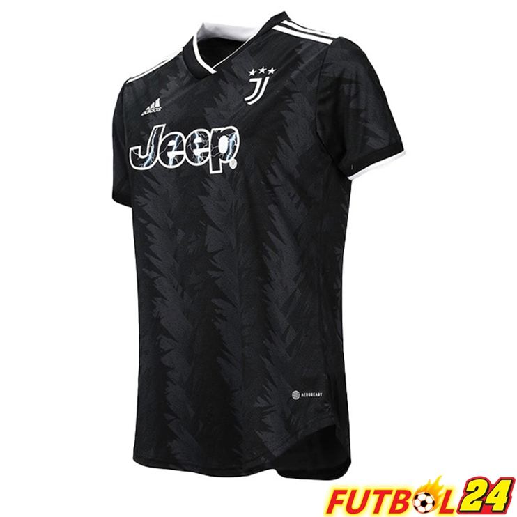 Camisetas De Futbol Juventus Mujer Segunda Negro 2022/2023