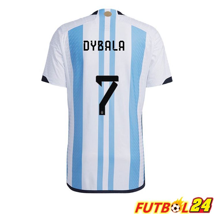 Camisetas De Futbol Argentina (DYBALA 7) Primera Azul Bianco Copa Del Mundo 2022