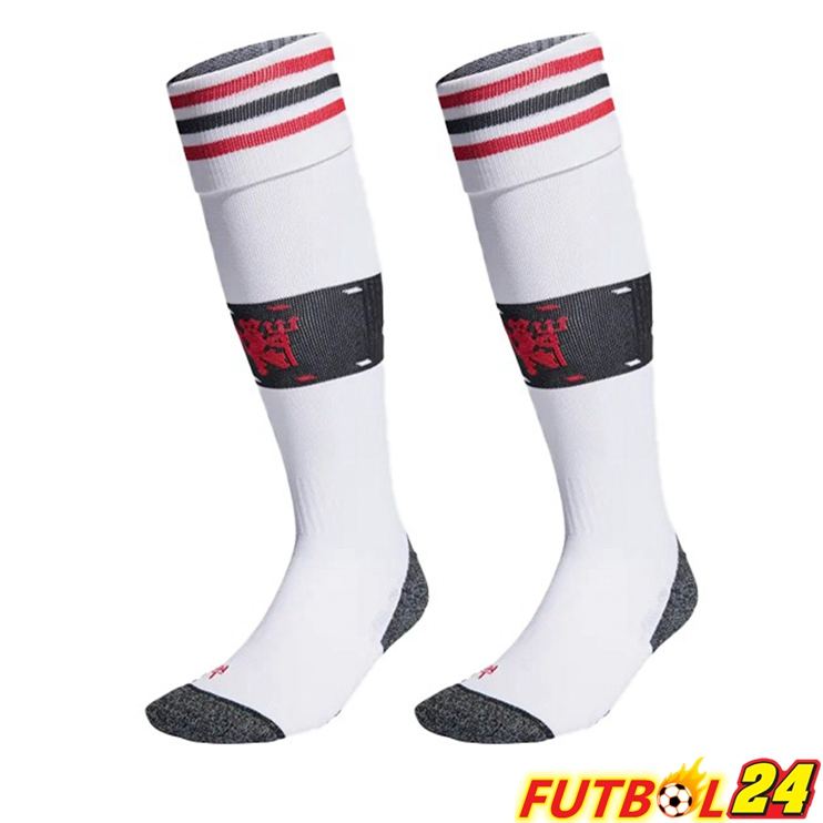 Calcetines De Futbol Manchester United Segunda Bianco 2022/2023