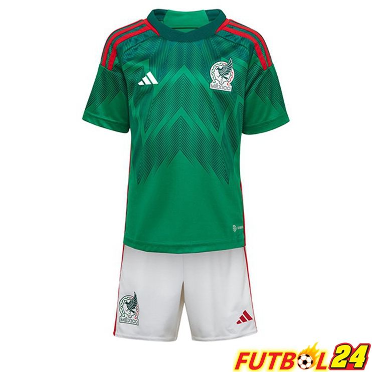 Camisetas De Futbol México Ninos Primera Verde Copa Del Mundo 2022