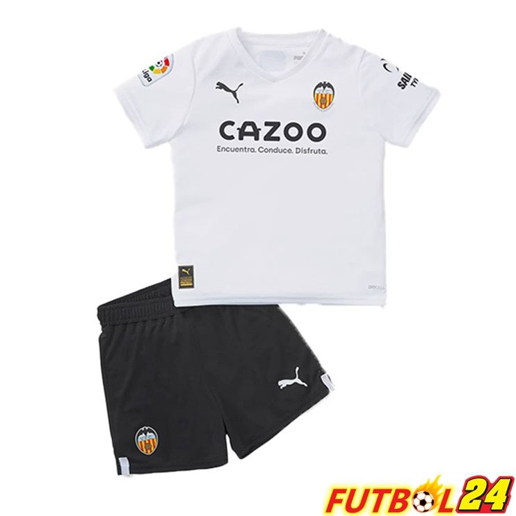 Camisetas De Futbol Valencia CF Ninos Primera Bianco 2022/2023