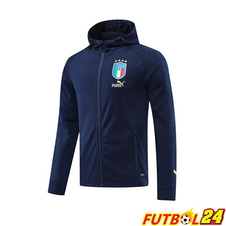 Chaqueta Con Capucha Italia Azul Real 2022/2023