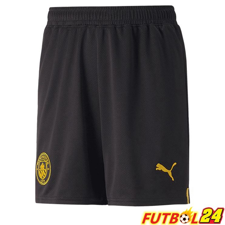 Cortos de Futbol Manchester City Segunda Rojo Negro 2022/2023