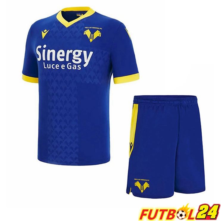 Camisetas De Futbol Hellas Verone Ninos Primera Azul 2022/2023