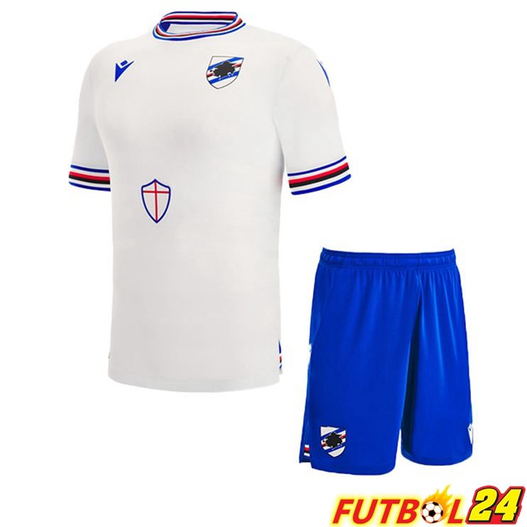 Camisetas De Futbol UC Sampdoria Ninos Segunda Bianco 2022/2023