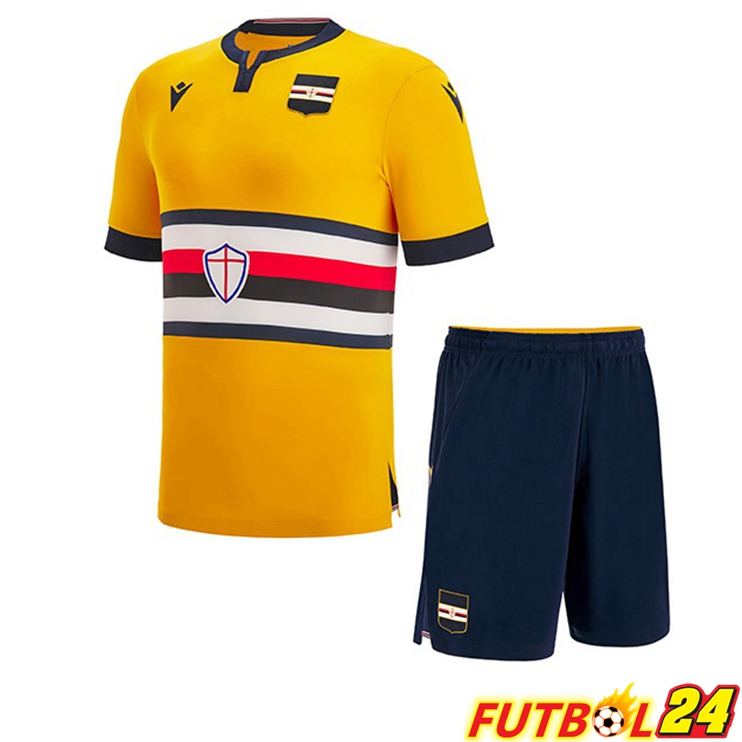 Camisetas De Futbol UC Sampdoria Ninos Tercera Amarillo 2022/2023