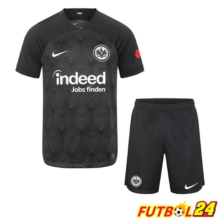 Camisetas De Futbol Eintracht Frankfurt Ninos Segunda Negro 2022/2023