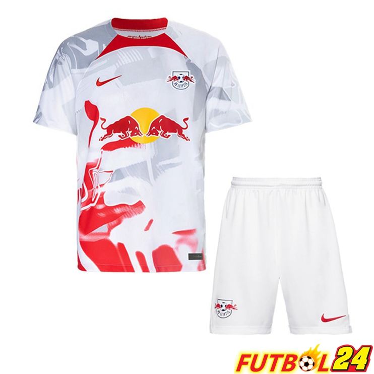 Camisetas De Futbol RB Leipzig Ninos Primera Bianco 2022/2023