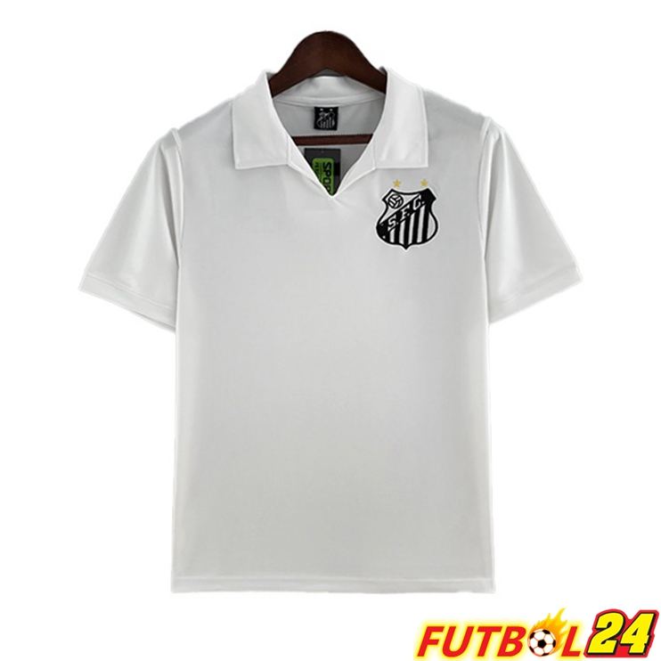 Camisetas De Futbol Santos FC Retro Primera Bianco 1970