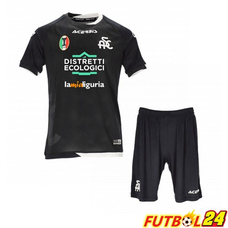 Camisetas De Futbol Spezia Calcio Ninos Segunda Negro